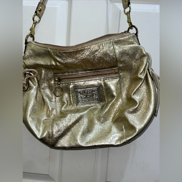 Coach Poppy Metallic Gold with Pink Lining - Picture 1 of 13